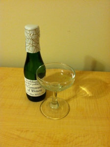 mini-champagne bottle